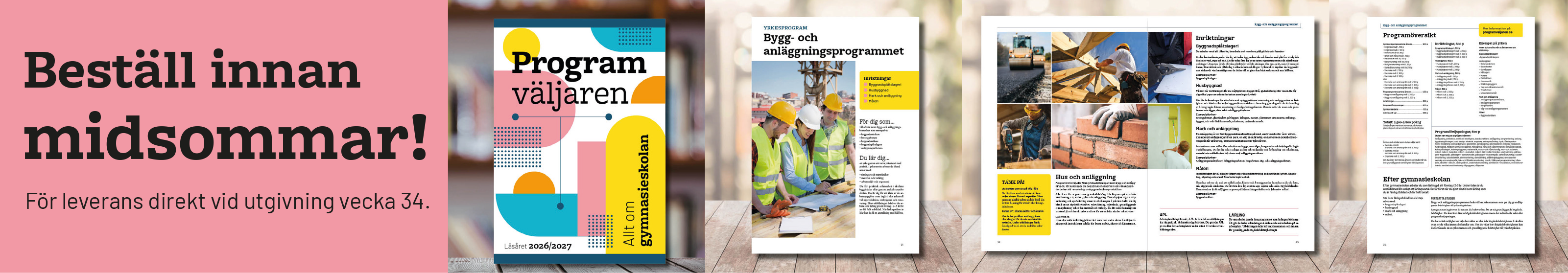 Bilder på Programväljaren och en vädjan om att beställa innnan midsommar så Tremedia kan avgöra upplagan inför tryck.